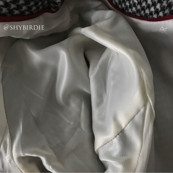 Banana Republic Collarless Houndstooth Wool Coat - Picture 14 of 15